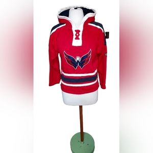 Old Time Hockey Jersey Sweatshirt M Hoodie Woman Red Blue White NHL dimensions p